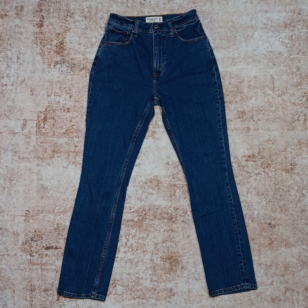 Abecrombie & Fitch Curve Love Slim Straight Ultra High Rise Womens Jeans Sz 25/0